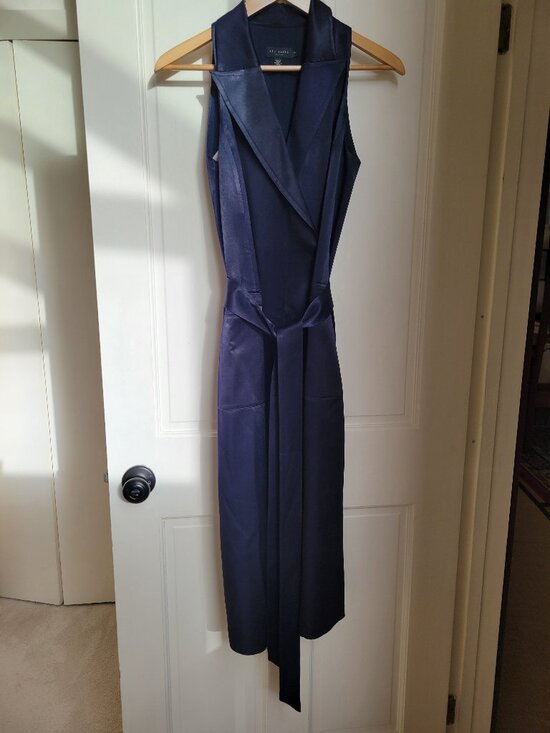 Ted Baker London Dresses & Skirts - Ted Baker Navy Satin Dress